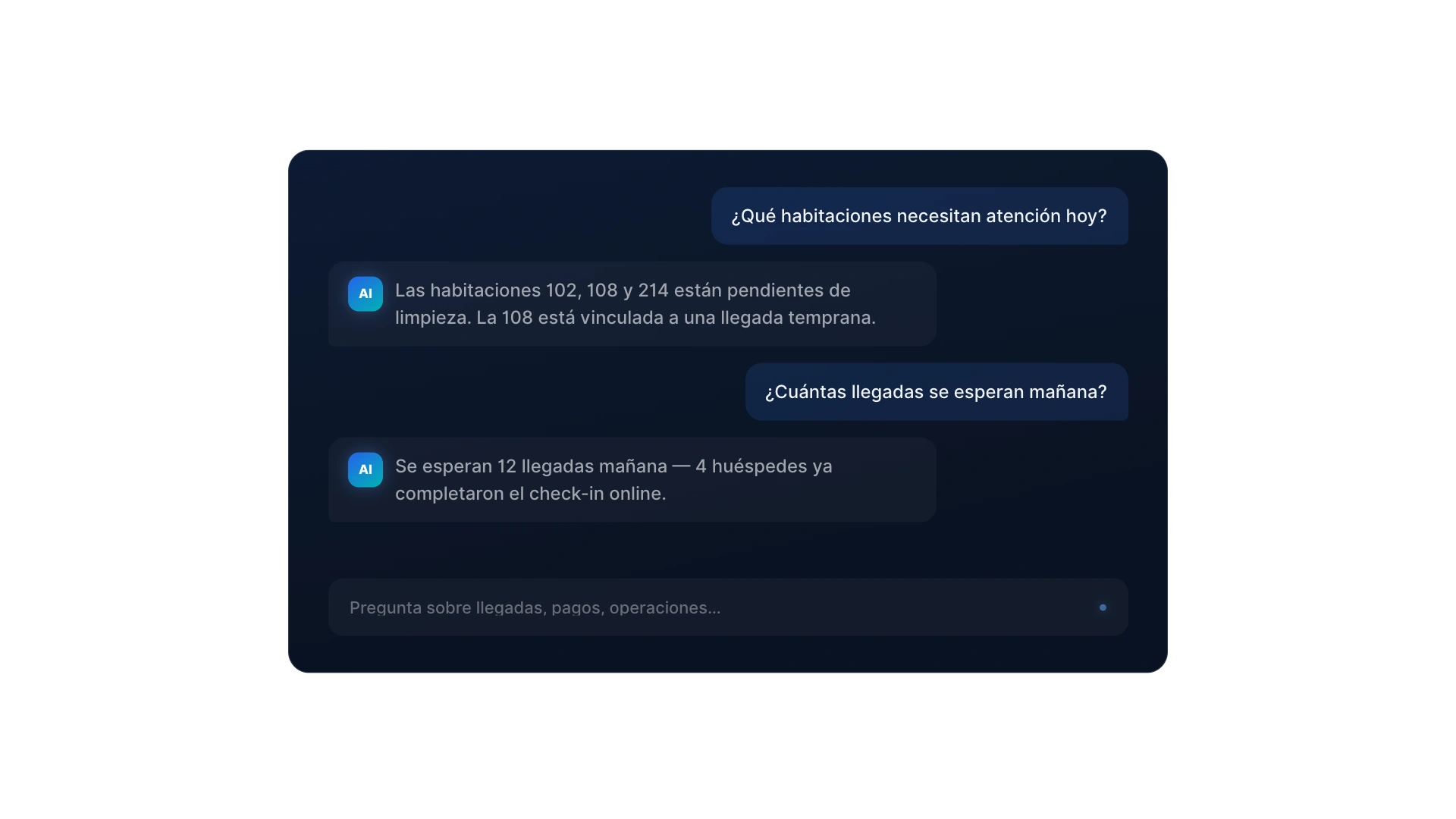 Interfaz de AI Chat conectada a Octorate