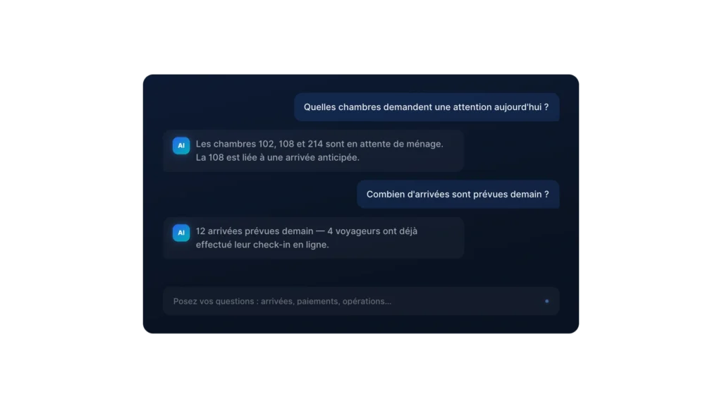Interface AI Chat connectée à Octorate