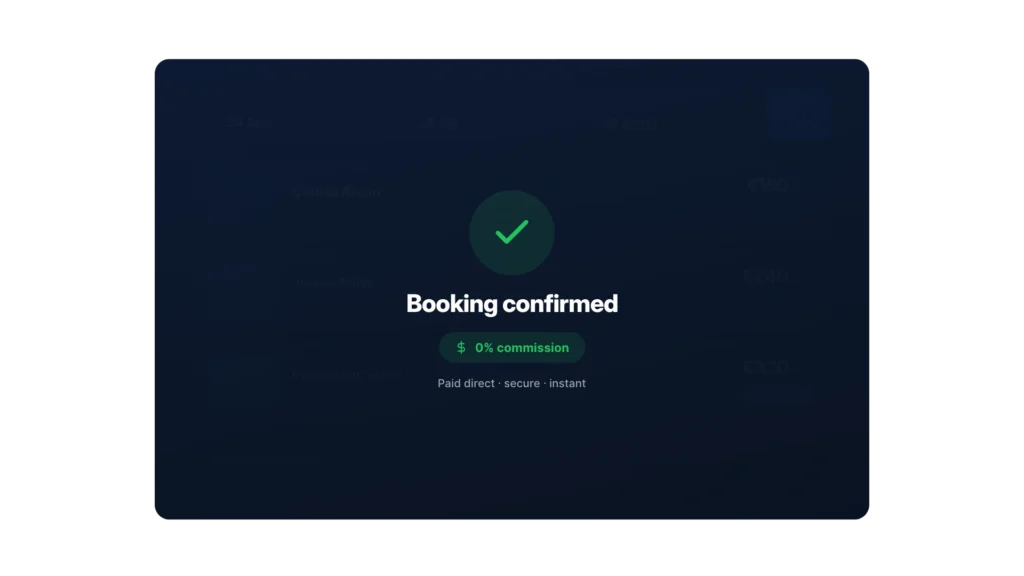 Octorate Booking Engine interface for direct bookings