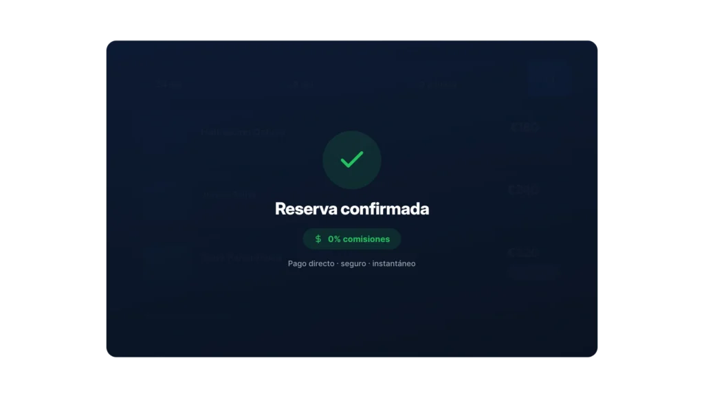 Interfaz de Booking Engine de Octorate en español