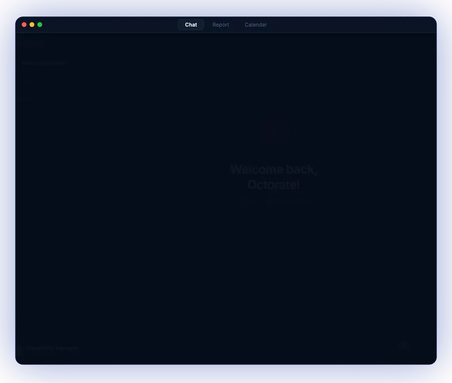 Octorate AI assistant interface